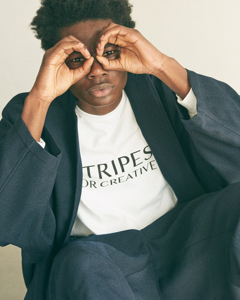 STRIPES FOR CREATIVE SUPER BIG ROUND LS TEE